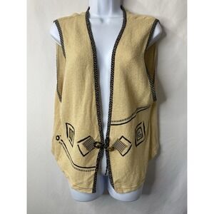 KD Spring Womens Art To Wear Vest Size Small Ethnic Festival  Art Teach Boho Fun